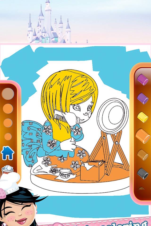 princess kids coloring book inspiration logo page screenshot 4