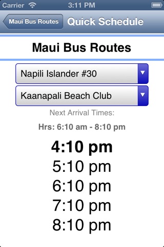 Maui Bus Routes screenshot 3