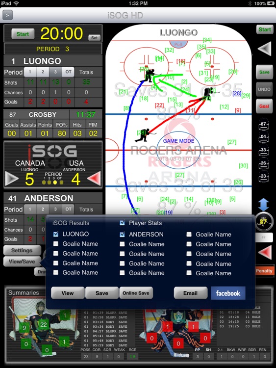 iSOG HD PRO Goalie & Player Stats Utility screenshot-4