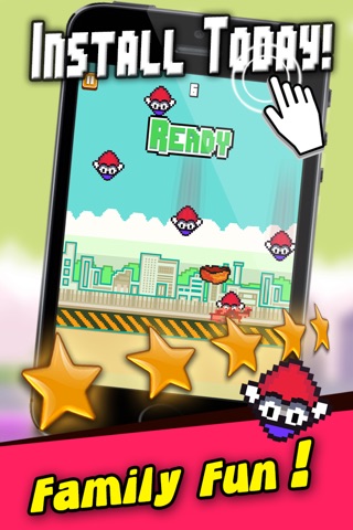 Flying Bird Runner - Tiny Falling Flappy Boxer In Action 3-D screenshot 3