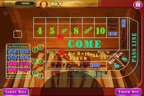 `` 1-2-3 `` Lucky Gold Coin Digger Blitz Craps Dice Casino Games Free screenshot 2