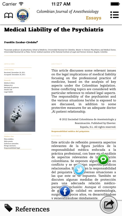 Revista Colombiana de Anestesiología