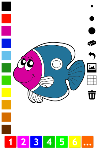 A Fish Coloring Book for Children: Color Animals Under Water! screenshot 3