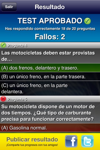 Test Motocicleta GRATIS - Autoescuela Móvil Permiso A1/A2 screenshot 4