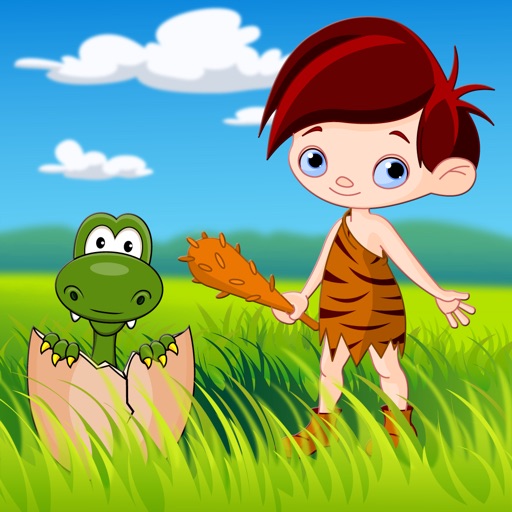 Aaron's dinos and caveman puzzle for toddlers iOS App