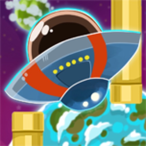 A Flying UFO - Zoom Through Space