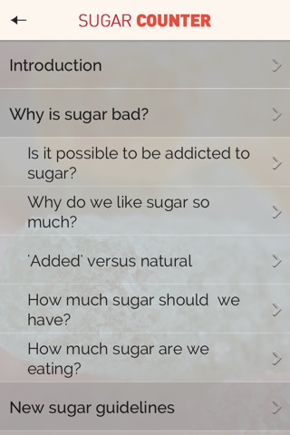 Sugar Counter: How to shop without sugar and follow a healthy low sugar diet or a sugar free diet screenshot 4