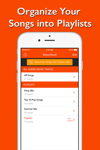 MusicHead - free unlimited music streamer, mp3 player and playlist manager screenshot 3