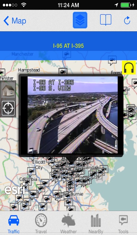 Washington DC/Montgomery County (Maryland) Traffic Cameras + Street View + Places Around/Travel NOAA/DC Circulator All-In-1 Pro