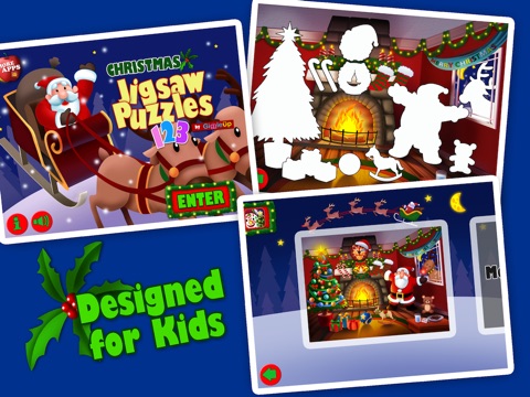 Christmas Jigsaw Puzzles 123 for iPad - Fun Learning Game for Kids screenshot 4