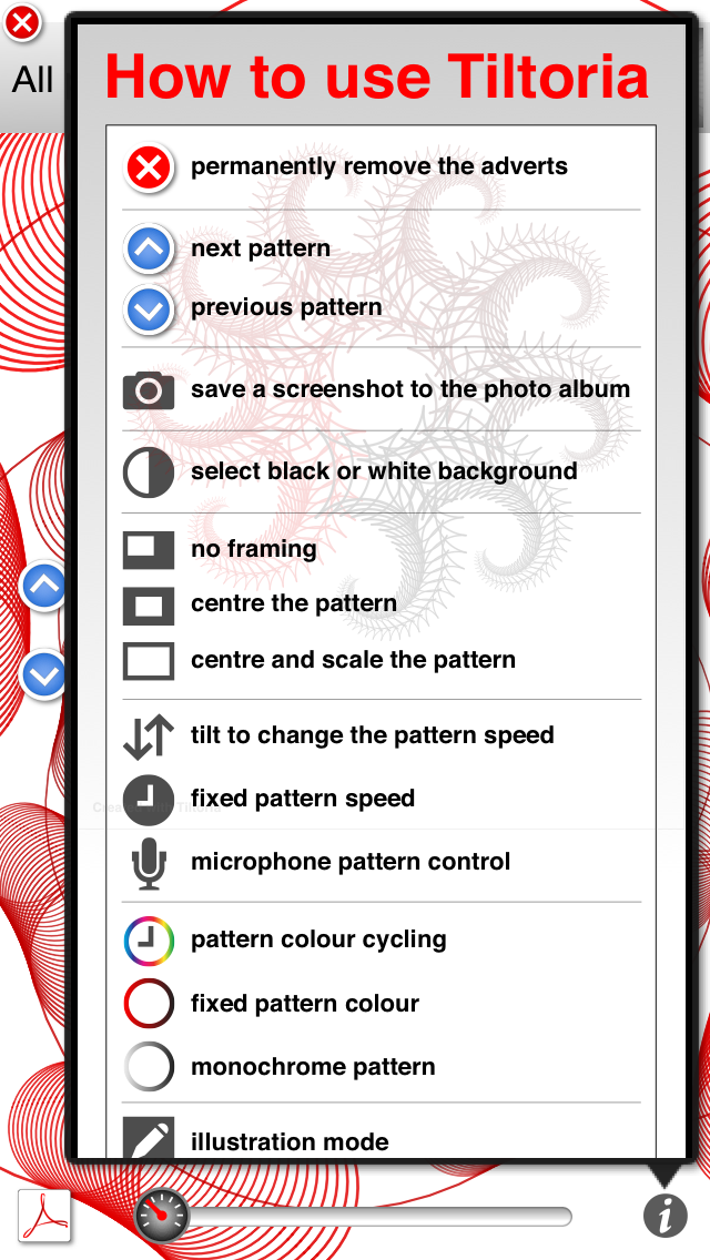 How to cancel & delete Tiltoria - Beautiful animated patterns from iphone & ipad 3