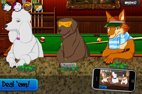 Dogs Playing Poker ~ free Texas hold'em game for all skill levels & dog lovers! screenshot 2