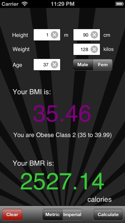 BMI & BMR Calculator Free