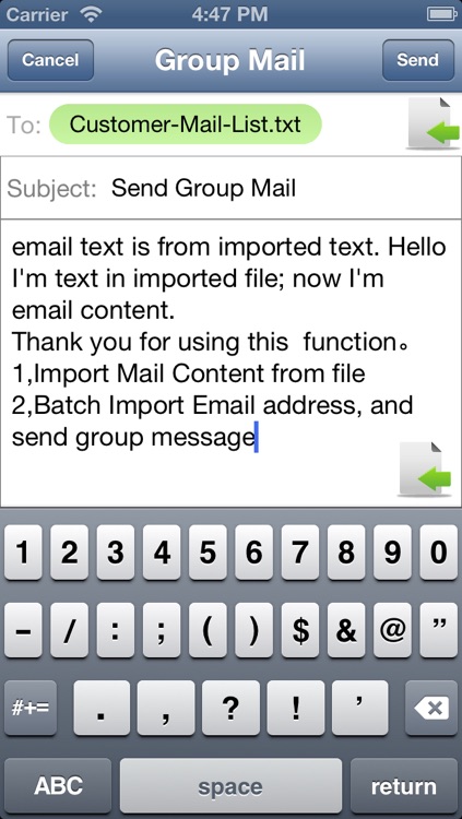 Group SMS&Mail  (Group Message,Group SMS Main Tool for you) screenshot-3