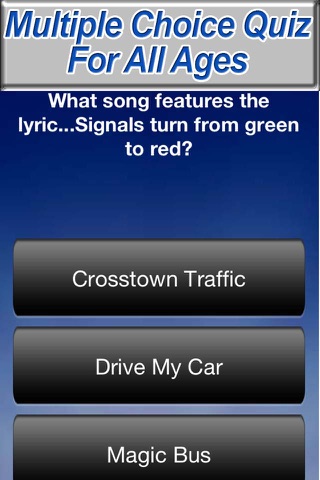 Classic Rock Lyrics Trivia Game screenshot 2