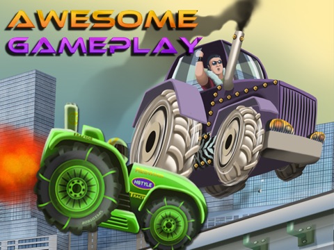 A Street Tractor Speed Race: City Run Racing Game screenshot 4