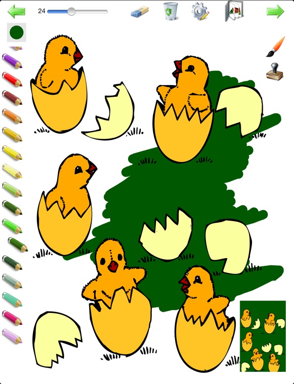 Easter coloring book for children - Coloring pages with eggs, rabbits, chickens and chicks screenshot-4