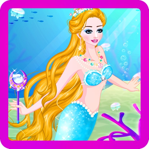 Mermaid Princess Hair Salon Icon