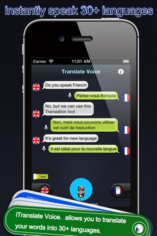 iTranslator for speech to speech translation screenshot 2