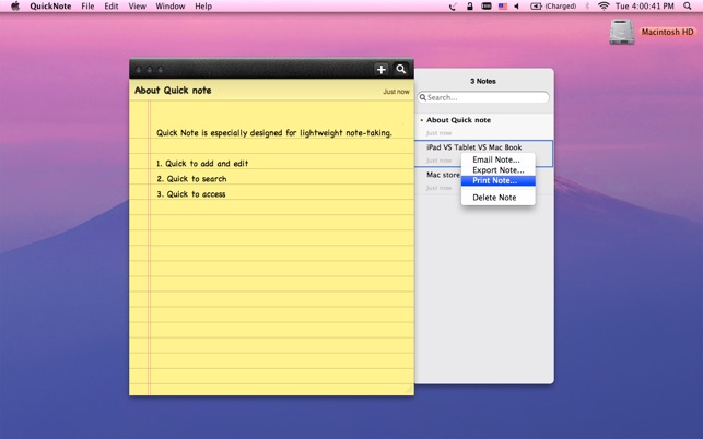 ‎Quick Note on the Mac App Store