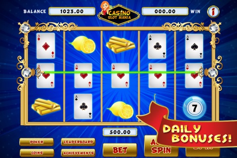 Casino Slot Mania - Classic Slot Machine, Bingo Balls and Poker Card Jackpots screenshot 3
