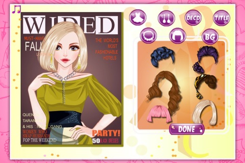 Cover girl dressup screenshot 4