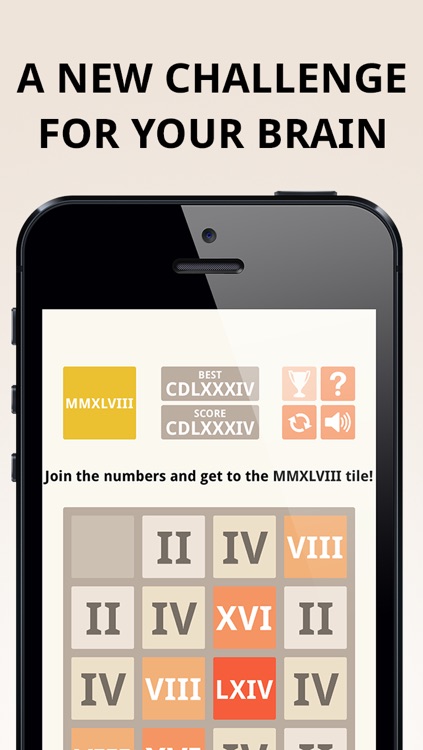 MMXLVIII - 2048 Roman Numerals Tile Puzzle Game