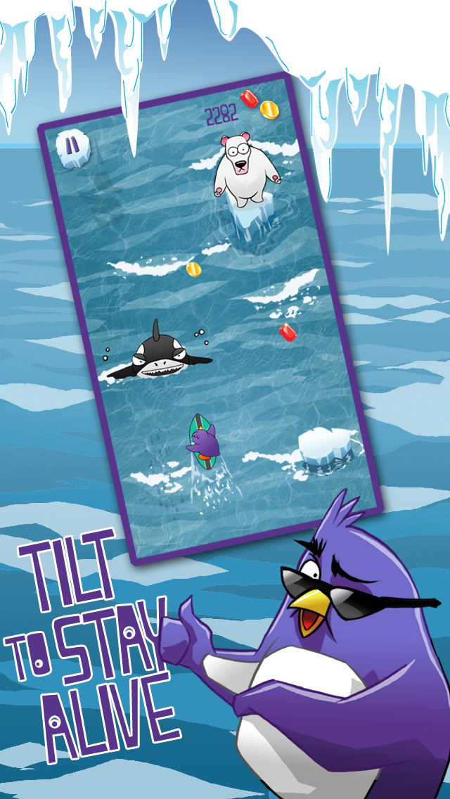 Extreme Penguin Surfing Adventure Crush Screenshot on iOS