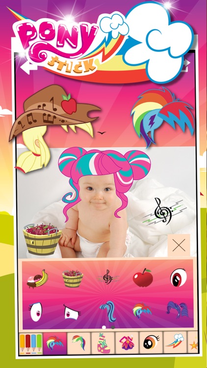 Manga & Anime Sticker Camera Pony "Photo Booth Dress Up in Style For Rainbow" screenshot-3