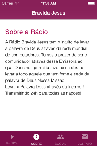 Rádio Bravida Jesus screenshot 2