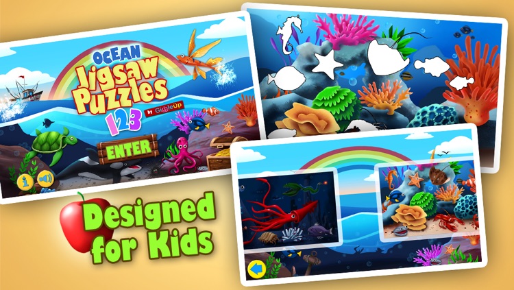 Ocean Jigsaw Puzzle 123 - Word Learning Puzzle Game for Kids screenshot-3