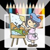 Career Coloting Pages For Kids:Preschool Painting doodle page for drawing