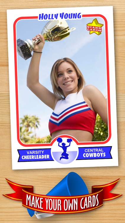 Cheerleader Card Maker - Make Your Own Custom Cheerleader Cards with Starr Cards