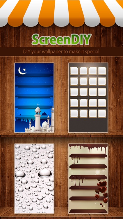 ScreenDIY - HD wallpapers & themes for iPhone including app shelves & icons and backgrounds