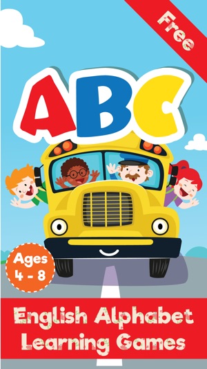 School Bus Alphabet abc tracing and colo