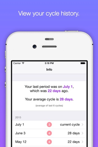 Month Log - fertility and menstrual cycle tracker screenshot 4