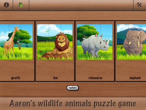 Aaron's wildlife animals puzzle game screenshot 3