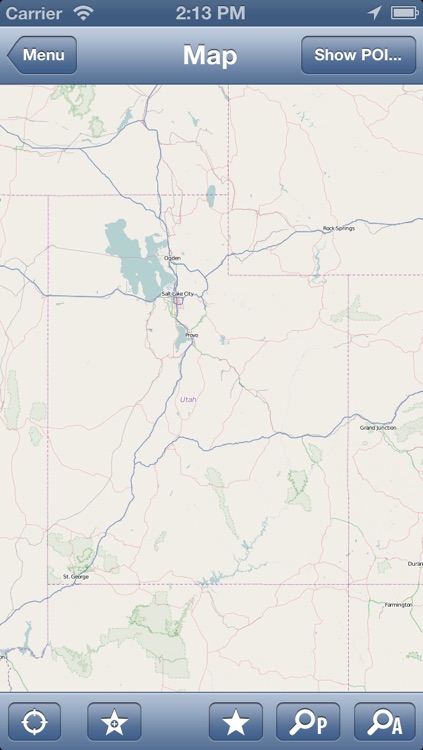 Utah, USA Offline Map - PLACE STARS