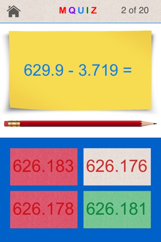 Subtracting Decimals MQuiz - Math Quiz, Drills and Practice for Elementary, Middle and High School Education screenshot 4