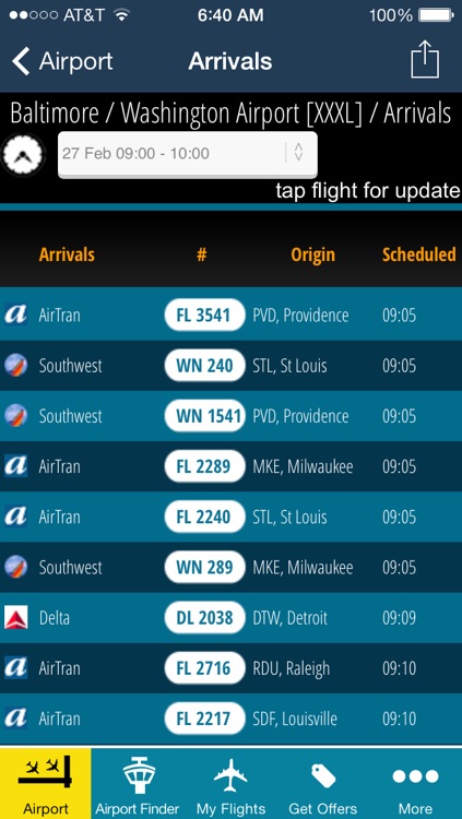 Baltimore Washington Airport BWI - Flight Tracker