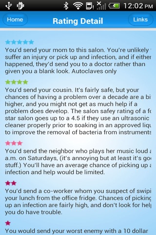 Safe Salon Rating screenshot 4