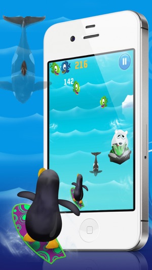 企鵝衝浪PRO免費 - 有趣的兒童遊戲！ Penguin Surfer PRO FREE - A Fun Kids Ga(圖2)-速報App