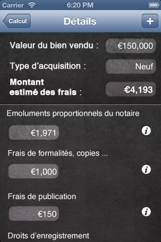 Estimation des frais de notaire screenshot 4