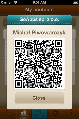 ShareContacts - Create, Scan, Share and Exchange by QR Business Cards screenshot 2
