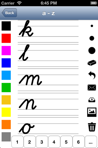 Handwriting worksheets for children: Learn to write the letters of the alphabet in script and cursive screenshot 3