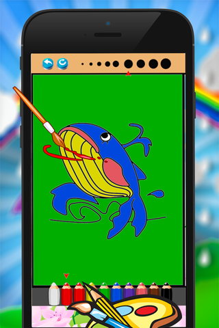 Sea Animal Coloring Book - Drawing Painting Kids Games screenshot 4