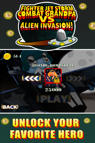 Fighter Jet Storm-Combat Grandpa vs Alien Invasion screenshot 3