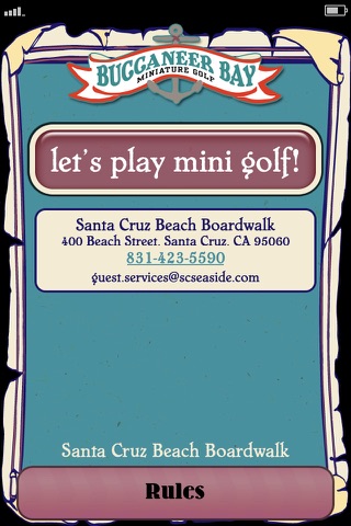 Santa Cruz Beach Boardwalk Mini Golf Scorecard screenshot 2