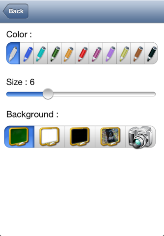 Tableau d'école pour iPhone et iPod : Ecrivez et dessinez en couleur, même sur vos photos ! screenshot 3