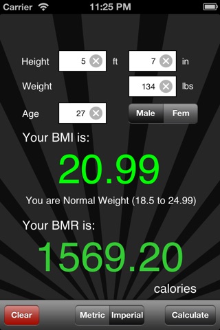 BMI / BMR Calculator screenshot 4
